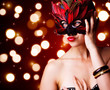 Beautiful woman in carnival mask