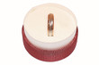 Wedding rings in red box on white background Wedding rings in red box on white background