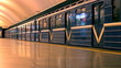 train at the underground station