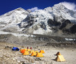 Picturesque Himalaya landscape whith tents. Picturesque Himalaya landscape whith tents.