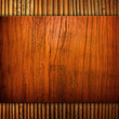 wood board with bamboo