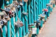 Foto: Love padlocks - just married tradition in Wroclaw, Poland Love padlocks - just married tradition in Wroclaw, Poland