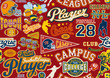 American football seamless vector  pattern