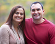 Hispanic couple outdoor portrait