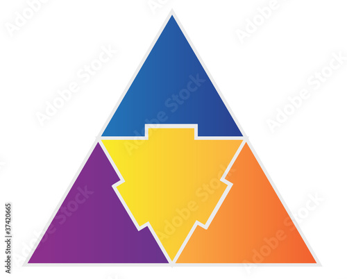 Vector: 4 Piece Pyramid Puzzle 4 Piece Pyramid Puzzle