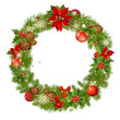 Christmas garland vector frame Christmas garland vector frame