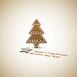 Vector Christmas card - ginger breads with white icing