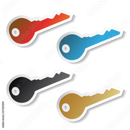 Vector: Vector key stickers Vector key stickers