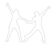 Outline Dancing Couple 70s