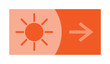 signe, symbole, picto, logo, flèche, soleil, solarium