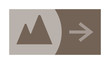 signe, symbole, picto, logo, flèche, montagne, montagneux