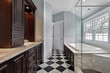 Master bath with glass shower