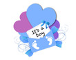 Baby boy arrival annoucement card