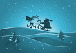 Der Weihnachtsmann mit dem Schlitten, Illustration Der Weihnachtsmann mit dem Schlitten, Illustration