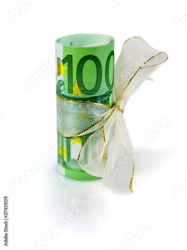 Photo: 100-Euro-Bündel mit Geschenkband 100-Euro-Bündel mit Geschenkband