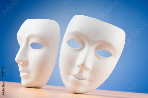 Photo: Masks with theatre concept Masks with theatre concept