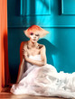 Lady with white-red hair