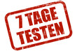 Grunge Stempel rot 7 TAGE TESTEN