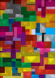 Colorful vector cube chaos, wallpaper