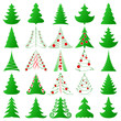 Christmas trees set Christmas trees set