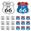 vector historic route 66 stickers