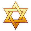vector golden David star