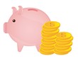 piggy with coins