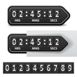 vector countdown black mechanical timer