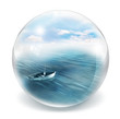 boat in bubble