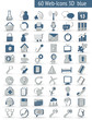 60 3D Webicons blau chrom