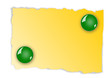Notizzettel abgerissen gelb