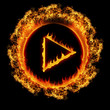 burning play button