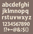 Vector: Paper vector font. Letters, numbers and orthographic symbols. Paper vector font. Letters, numbers and orthographic symbols.