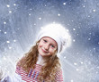 Cuty little girl in winter wear