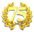 75 seventyfive number laurel wreath