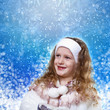 Cuty little girl in winter wear