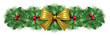 Christmas Gold bow border decoration