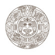 Stylized Aztec Calendar