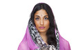 Beautiful indian woman in pink sari