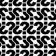 Black and white ornament from question marks
