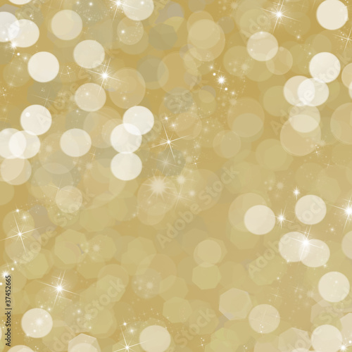 Illustration: fond doré et étoilé - ambiance de fête de fin d'année fond doré et étoilé - ambiance de fête de fin d'année