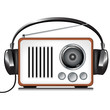 retro radio player and headphones