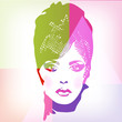 Vektor: Woman image, fashion background concept Woman image, fashion background concept