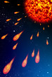 Meteor from the sun explode
