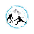 Vector: timbre Badminton timbre Badminton