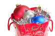 Christmas balls in gift bag