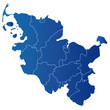 Vektor: Schleswig Holstein und Landkreise, unbenannt Schleswig Holstein und Landkreise, unbenannt