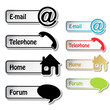 Vector banners - phone, email, home, forum