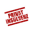Vektor: stempel eckig privatinsolvenz I stempel eckig privatinsolvenz I