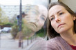 femme dans le train